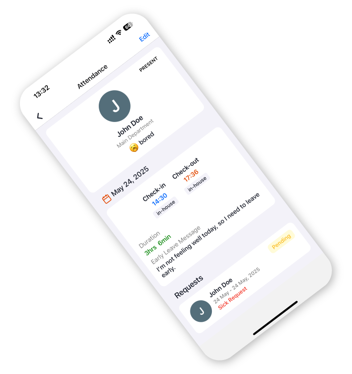 user attendance